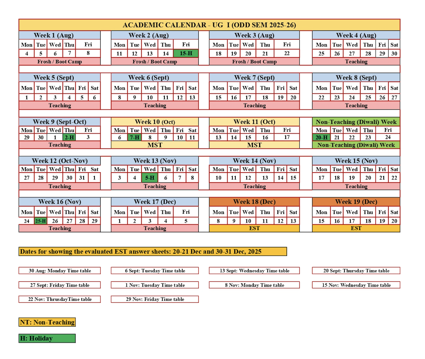 Academic Calendar 2025
